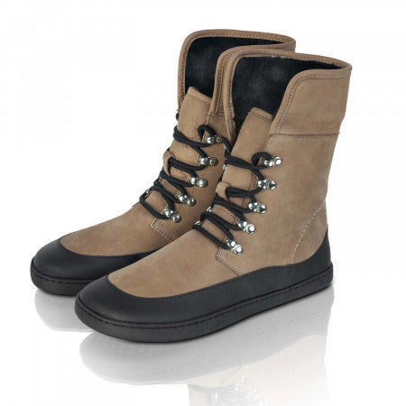 LYNX Taupe barefoot winter boots