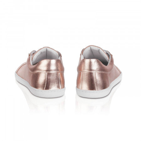 FEELIN Uni Rose Gold Leather barefoot sneakers