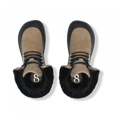 LYNX Taupe barefoot winter boots