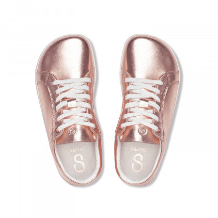 FEELIN Uni Rose Gold Leather barefoot sneakers