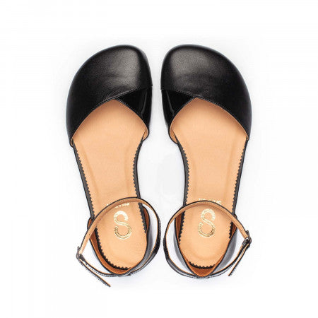 POPPY Black Barefoot Sandals