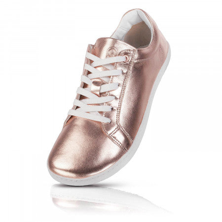FEELIN Uni Rose Gold Leather barefoot sneakers