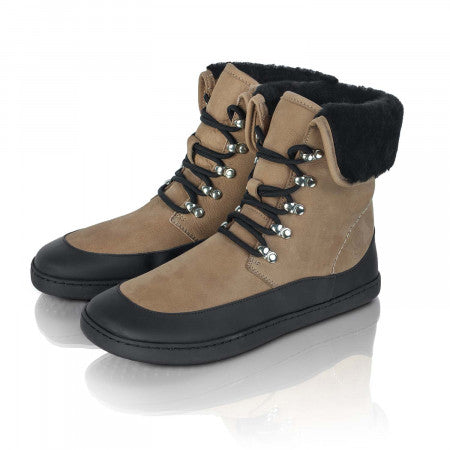 LYNX Taupe barefoot winter boots