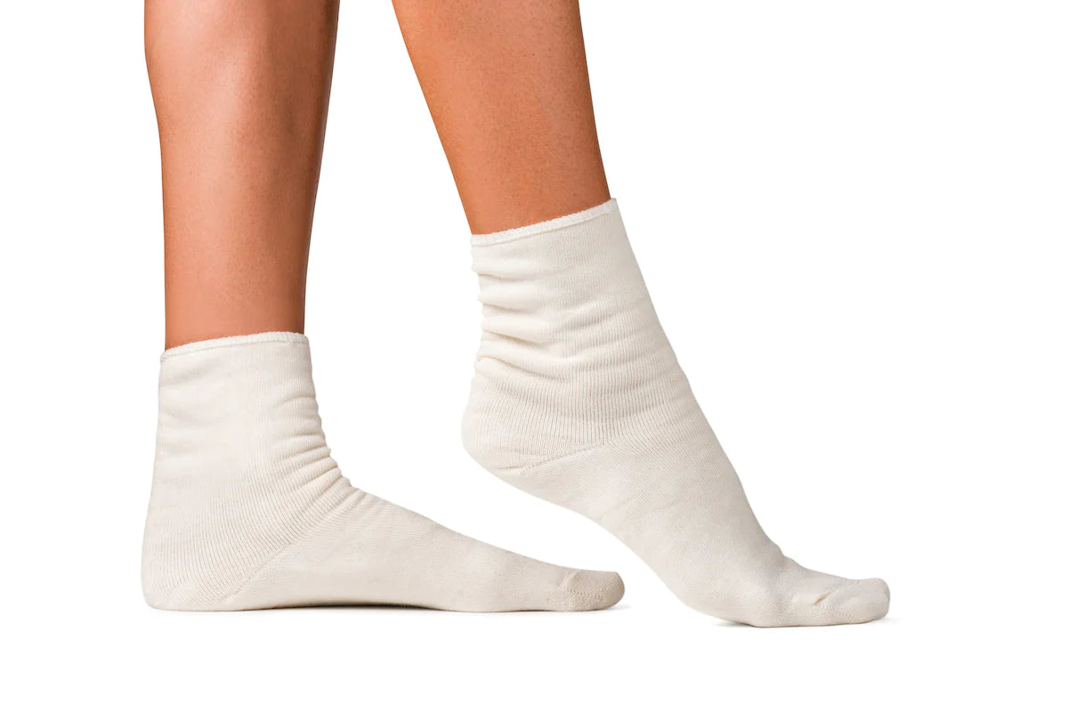 Winter Barefoot Bamboo socks White