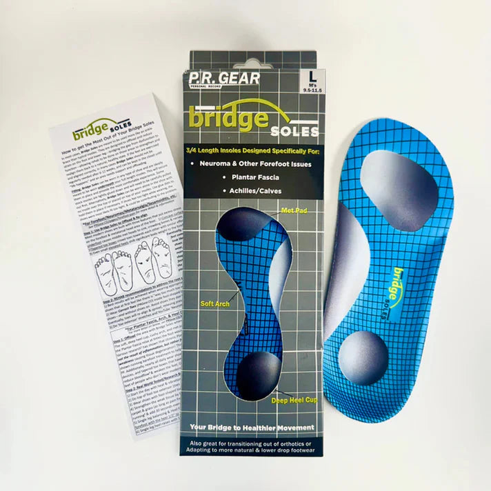 P.R GEAR Bridge Soles - 3/4 Length Insoles with Met Pad