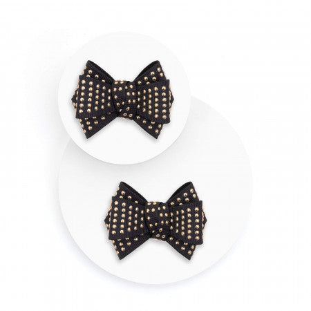 Shoe clips - Rivets Black bow